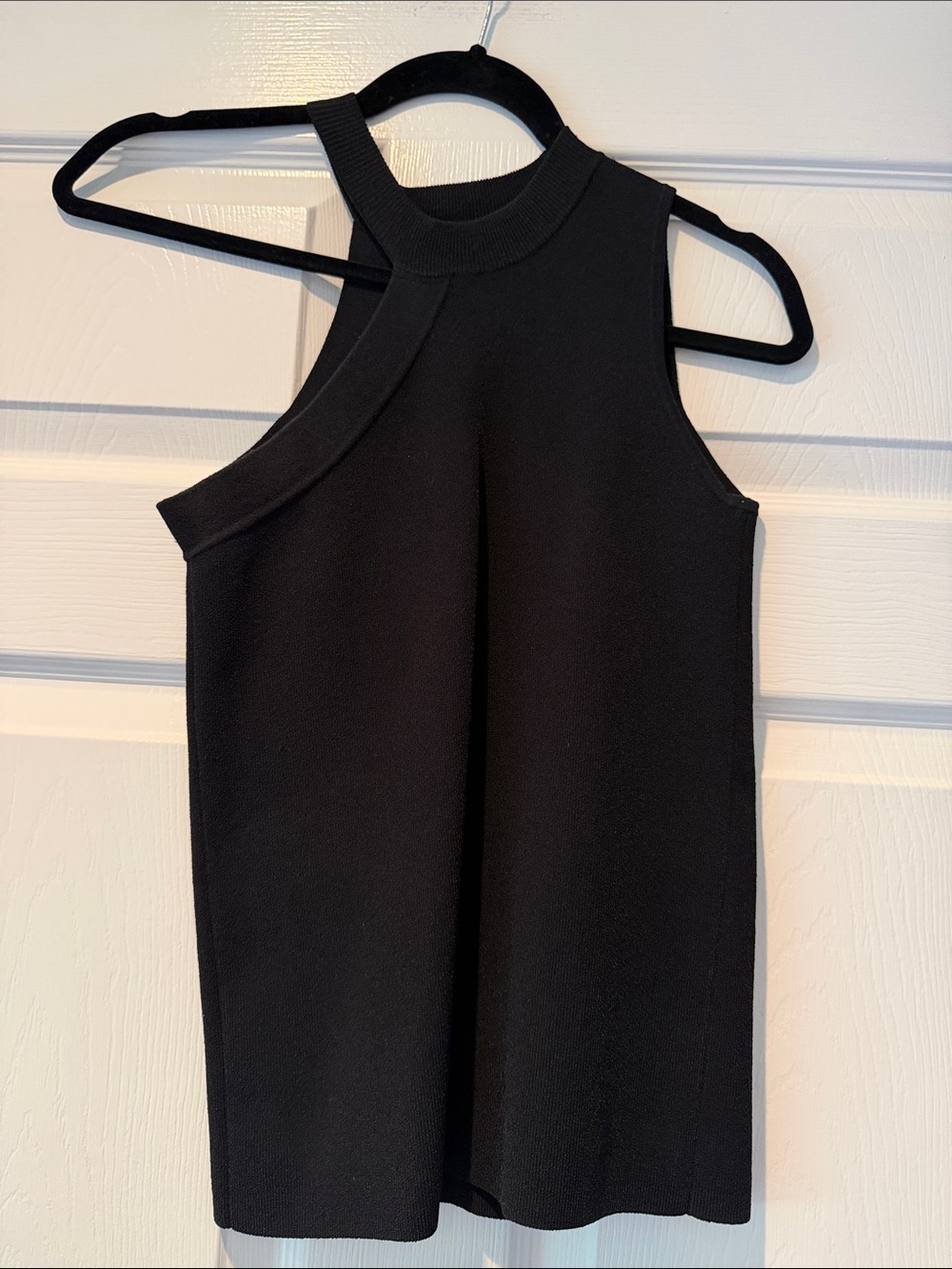 Autumn Cashmere Black Ribbed Crewneck Top Size XS